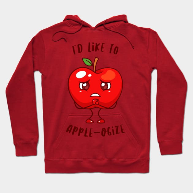 Red Apple Apologize Hoodie by mikailain